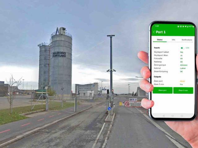 KIBO Connector på svingport ved Køge Havn
