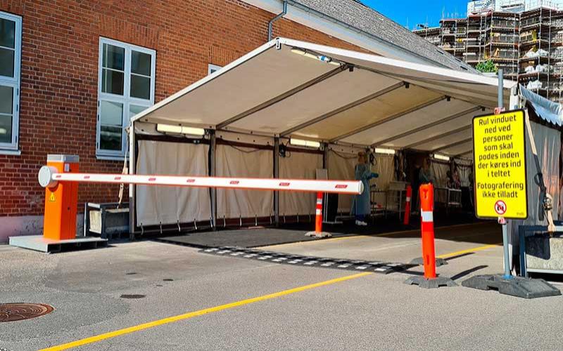 Mobilt bomanlæg ved Regionshospitalet Horsens